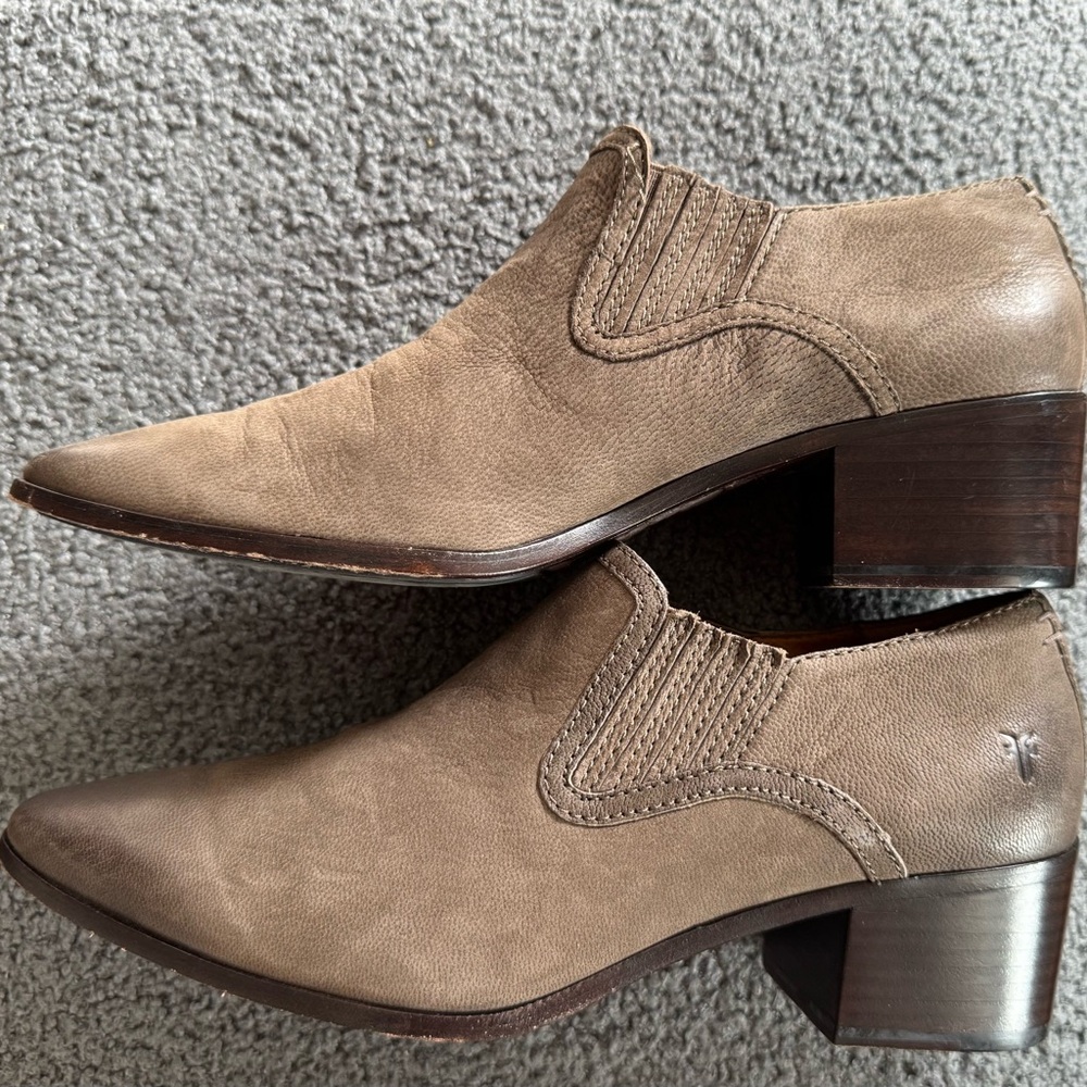 Women's Tan Leather Ankle Boots
